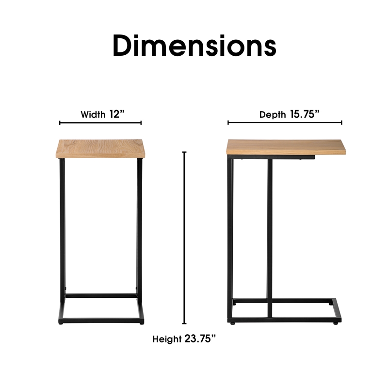 Serta Harton C Shape Side Table Natural