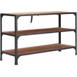 Serta Overland Media Shelf Wood and Black Metal