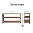 Serta Overland Media Shelf Wood and Black Metal