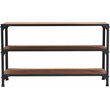 Serta Overland Media Shelf Wood and Black Metal