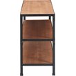 Serta Overland Media Shelf Wood and Black Metal