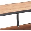 Serta Overland Media Shelf Wood and Black Metal