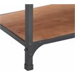Serta Overland Media Shelf Wood and Black Metal