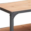Serta Overland Media Shelf Wood and Black Metal