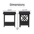 Serta Bismarck Side Table Black