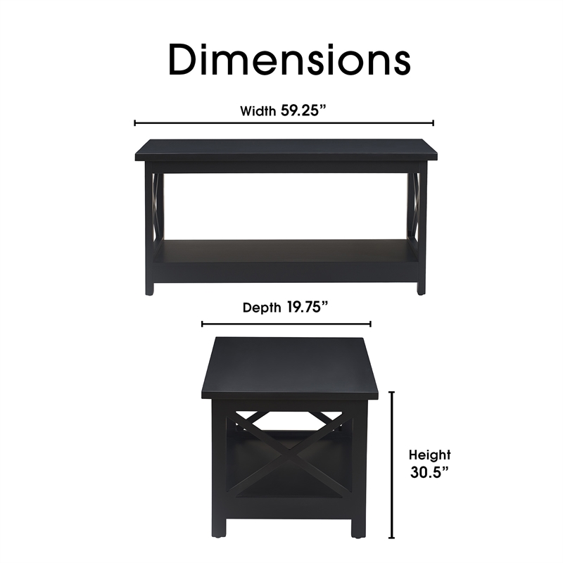 Serta Bismarck Coffee Table Black