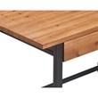 Serta Leighton Writing Desk Wood and Black Metal