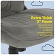 Serta Hannah Upholstered Modern Velvet Microfiber Office Chair in Gray