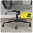 Serta Hannah Upholstered Modern Velvet Microfiber Office Chair in Gray