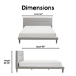 Serta Sierra Upholstered Bed Queen Size Gray