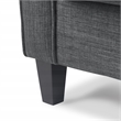 Serta Harmon Roll Arm Sectional Dark Gray