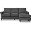 Serta Harmon Roll Arm Sectional Dark Gray