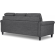 Serta Harmon Roll Arm Sectional Dark Gray