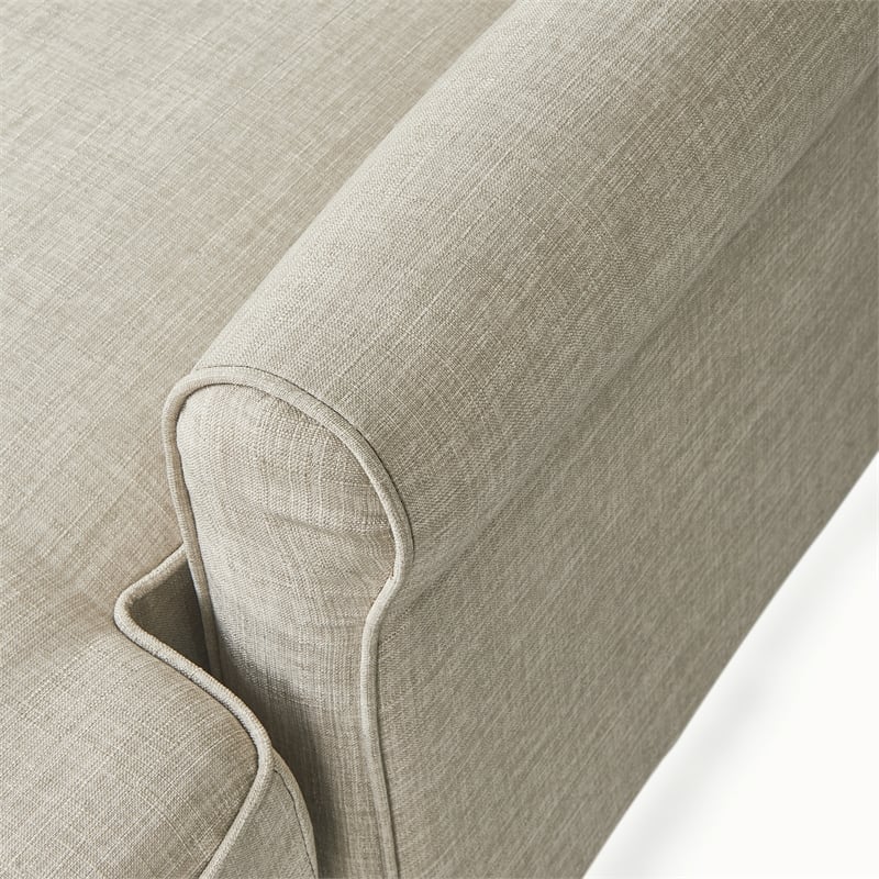 Serta Harmon Roll Arm Sectional Light Gray