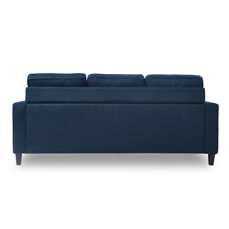 Serta Harmon Square Arm Sectional Navy Blue
