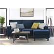 Serta Harmon Square Arm Sectional Navy Blue