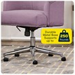 Serta Leighton Home Office Desk Chair Chrome Nailheads Twill Fabric Lilac Purple