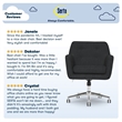 Serta Ashland Home Office Desk Chair Memory Foam Cushion Charcoal Twill Fabric