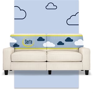 Serta Palisades 73&quot Track Arm Sofa with Removable Covers Buckwheat Beige