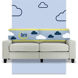 Serta Palisades 73&quot Track Arm Sofa with Removable Covers Pebble Gray