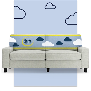 Serta Palisades 78&quot Track Arm Sofa with Removable Covers Pebble Gray