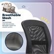 Serta Essential Armless Desk Chair with Breathable Lightweight Mesh Back Black