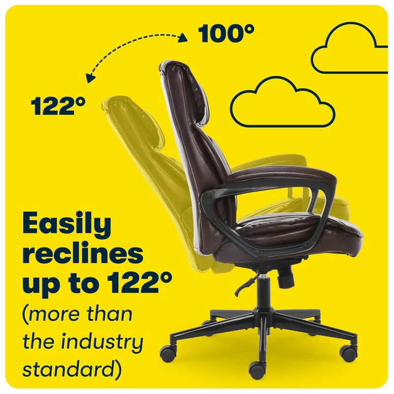Serta Hannah Office Chair Biscuit Bonded Leather