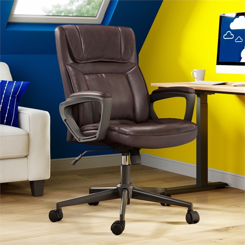 Serta Hannah Office Chair Biscuit Bonded Leather