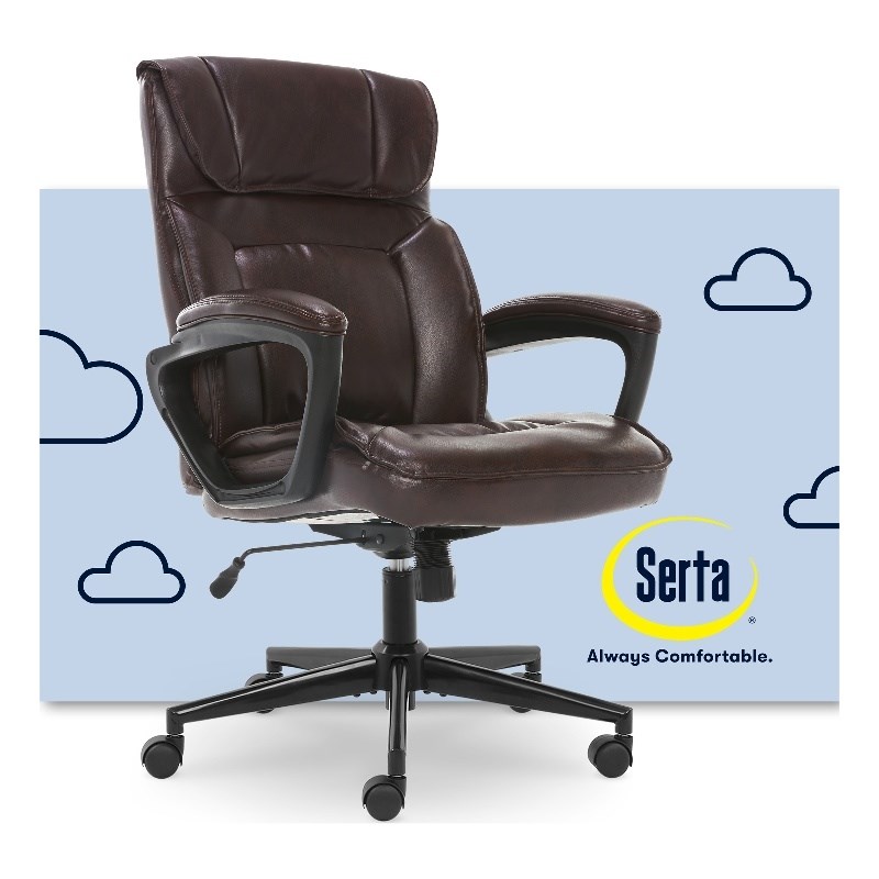 Serta Hannah Office Chair Biscuit Bonded Leather