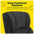 Serta Hannah Microfiber Office Chair with Headrest Pillow Charcoal Gray