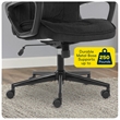 Serta Hannah Microfiber Office Chair with Headrest Pillow Charcoal Gray