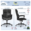 Serta Hannah Microfiber Office Chair with Headrest Pillow Charcoal Gray