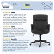 Serta Hannah Microfiber Office Chair with Headrest Pillow Charcoal Gray