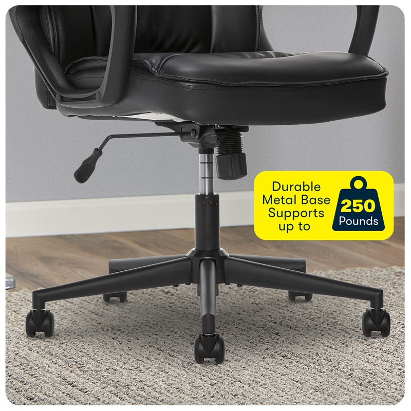Serta Hannah Office Chair Black Bonded Leather