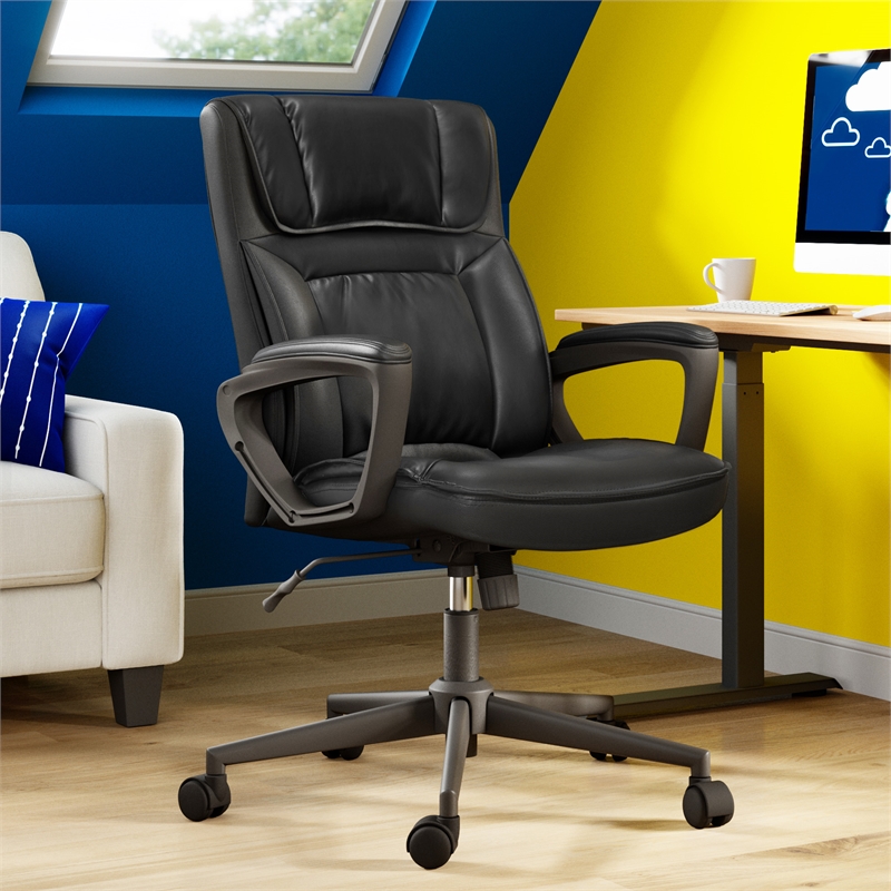 Serta Hannah Office Chair Black Bonded Leather