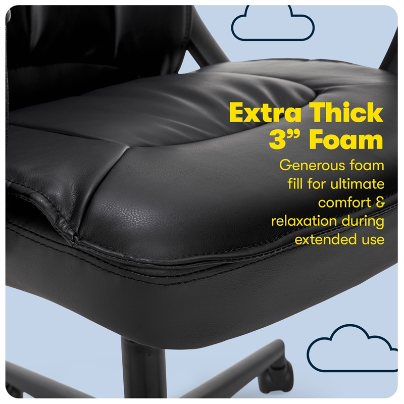 Serta Hannah Office Chair Black Bonded Leather