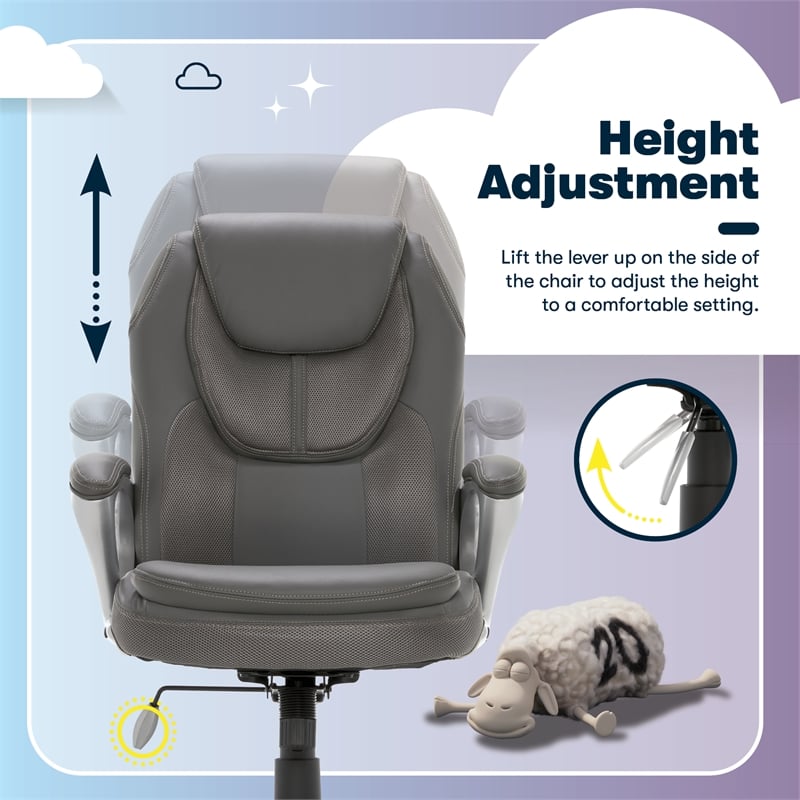 Serta Amplify Executive Office Chair Duo Gray