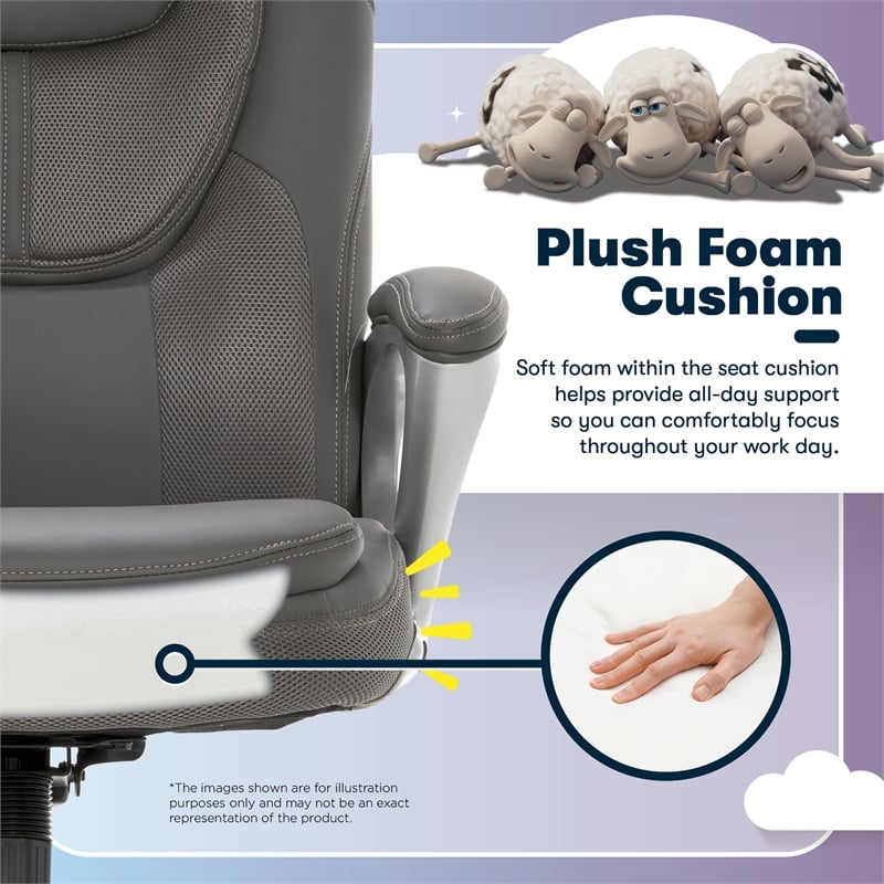 Serta Amplify Executive Office Chair Duo Gray