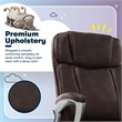 Serta Fairbanks Big and Tall Executive Office Chair Chestnut Bonded Leather