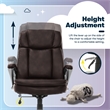 Serta Fairbanks Big and Tall Executive Office Chair Chestnut Bonded Leather