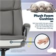 Serta Fairbanks Big and Tall Executive Office Chair Gray Bonded Leather