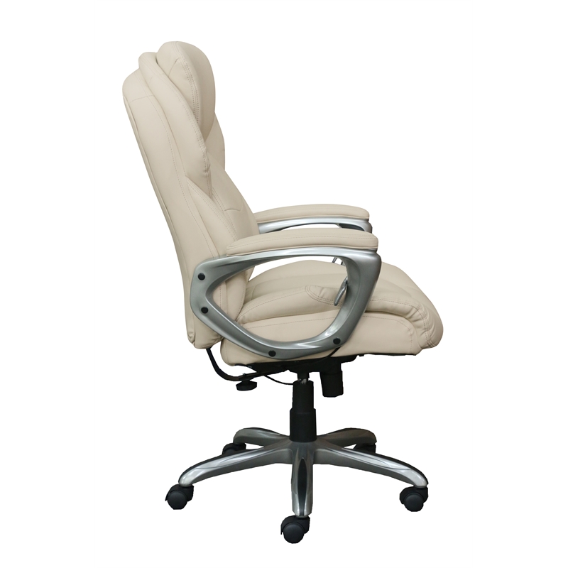 Serta Works My Fit Executive Office Chair with Active Lumbar Support Ivory