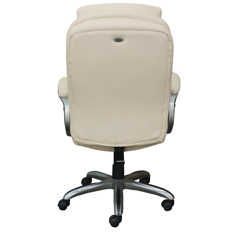 Serta Works My Fit Executive Office Chair with Active Lumbar Support Ivory