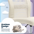 Serta Essential Armless Desk Chair with Breathable Lightweight Mesh Back Cream