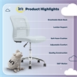 Serta Essential Armless Desk Chair with Breathable Lightweight Mesh Back Blue