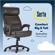 Serta Comfort Executive Big & Tall Ergonomic Office Chair Bonded Leather Brown