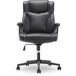 Serta Connor Modern Bonded Faux Leather Office Chair with Casters in Black