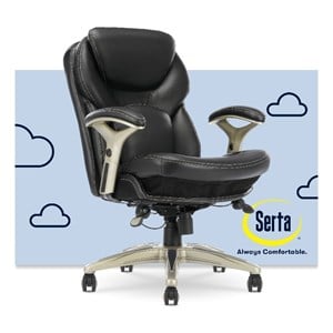 Serta Claremont Back in Motion Office Chair in Black Bonded Leather