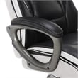 Serta Lautner Executive Office Chair Black Bonded Faux Leather and White Mesh