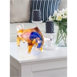Dale Tiffany Rave Bull Modern Art Glass Figurine in Blue/Gold